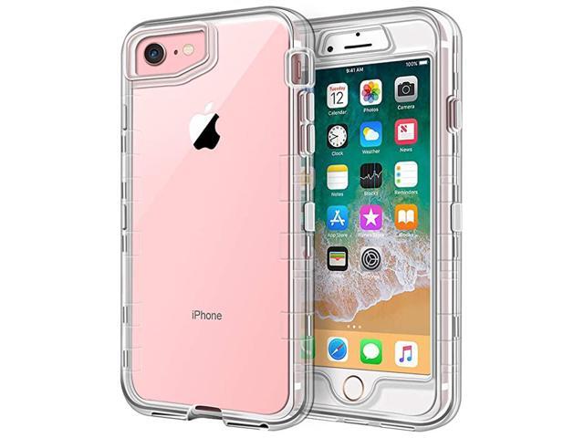 Case for iPhone SE 2020 iPhone 8 and iPhone 7 47 inch 3 in 1 Heavy Duty Defender Shockproof FullBody Clear Protective Case Hard Plastic Shell Soft