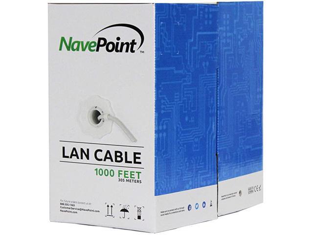 CAT5e CCA 1000ft Grey Solid Bulk Ethernet Cable 24AWG 4 Pair Unshielded Twisted Pair UTP