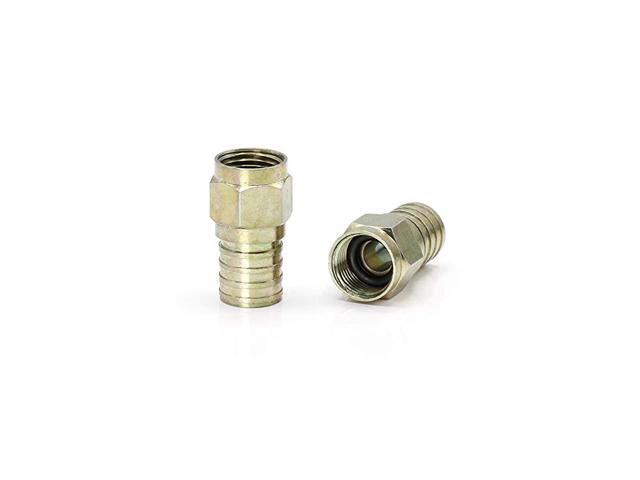 Crimp Connector for RG6 Cable Includes ORing and Gel for Weather Proofing Seal Indoor and Outdoor use Also Known as a Radial Compression Connector
