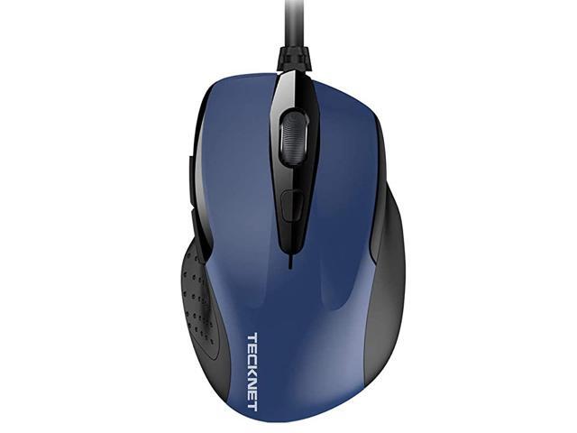 New 6Button USB Wired Mouse Side Buttons Optical Computer Mouse 10002000DPI Ergonomic Design 5ft Cord Support Laptop Chromebook PC Desktop Mac