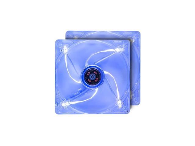 Case Fan with Blue LED 2Pack Computer Case Fan with Long Life Sleeve Bearing Ultra Quiet Silent Cooling Fan Standard 120 mm LED Case Fan with Blue