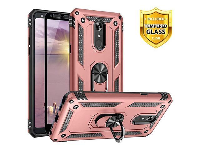 Phone Case Compatible with LG Stylo 5Stylo 5 PlusStylo 5VStylo 5X Full Coverage Tempered Glass Screen Protector Impact Resistant Defender Metal