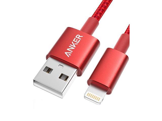 6ft Premium Nylon Lightning Cable Apple MFi Certified for iPhone Chargers iPhone SEXsXS MaxX 87 6 Plus 5s iPad Pro Air 2 and More Red
