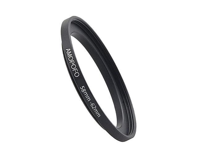 Metal Ring58mm to 62mm StepUp Ring for FiltersMade of CNC Machined Space Aluminum with Matte Black Electroplated FinishCompatible with All 58mm