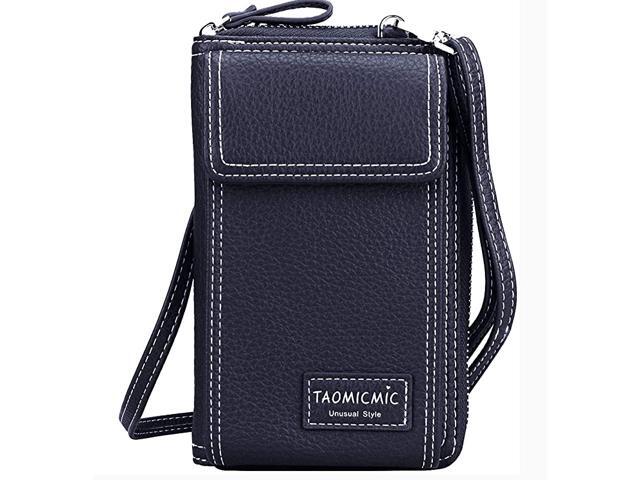 Crossbody Cell Phone Bag Small Shoulder Purse Leather Travel RFID Card Wallet Case Handbag Phone Pocket Baggap Clutch for iPhone 11 Se 2020 11 Pro