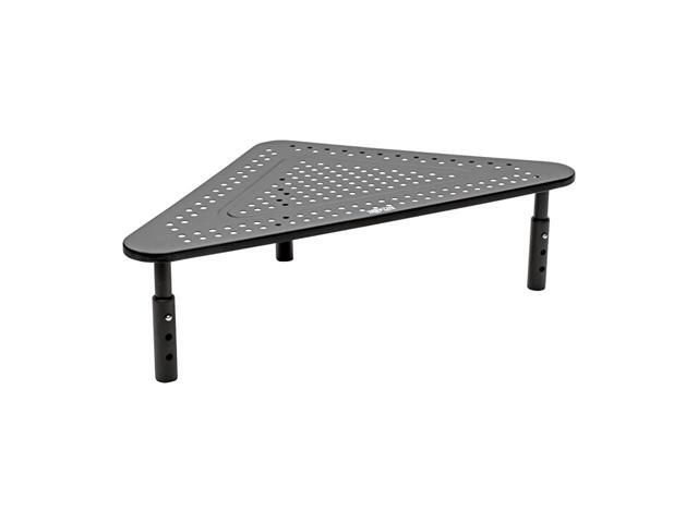 Computer Monitor Stand Corner Desk Monitor Stand for L Shaped Desk Adjustable Height 12 x 20 in Metal Black MR1220M