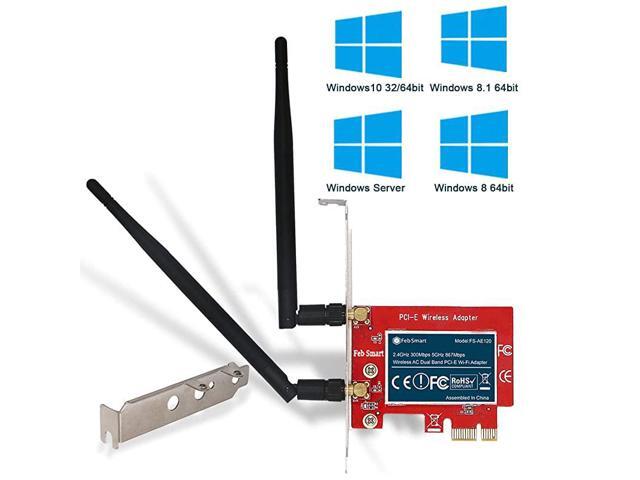 Wireless AC 1200Mbps Dual Band PCI Express PCIe WiFi Adapter WiFi Card for Windows 10 3264bit Windows 881 64bit and Windows Server 2012 2012R2 2016