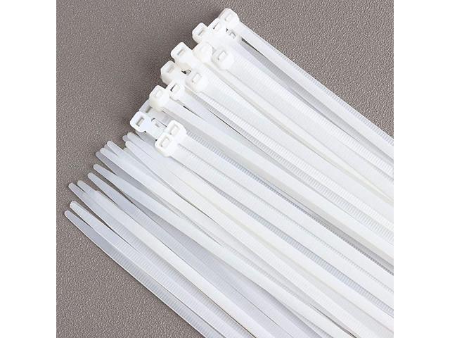 50pcs Zip Ties Adjustable Ultra Strong Plastic Cable Ties Nylon SelfLocking Warps Ties Heavy Duty Clear Durable Zip Straps 18 Inch White