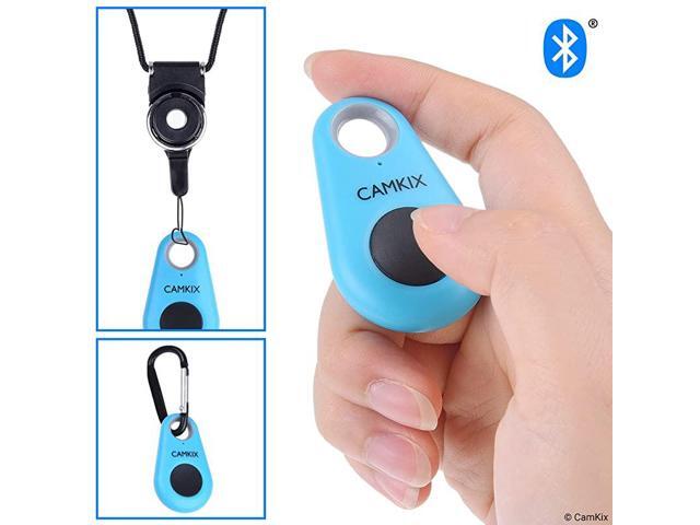 Camera Shutter Remote Control with Bluetooth Wireless Technology Drop Style Compatible with iPhoneAndroid One Button Control Carabiner and Lanyard