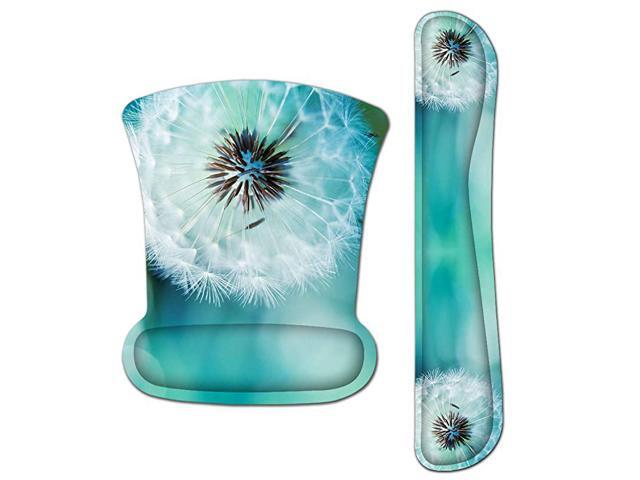 Keyboard Wrist Rest Pad and Mouse Wrist Rest Support Mouse Pad Set for GamingOfficeNon Slip Base Wrist Support with Ergonomic Raised Memory Foam