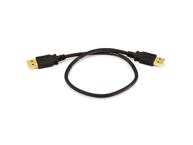 105441 15ft USB 20 A Male to A Male 2824AWG Cable Gold Plated Black for Data Transfer Hard Drive Enclosures Printers Modems Cameras and More