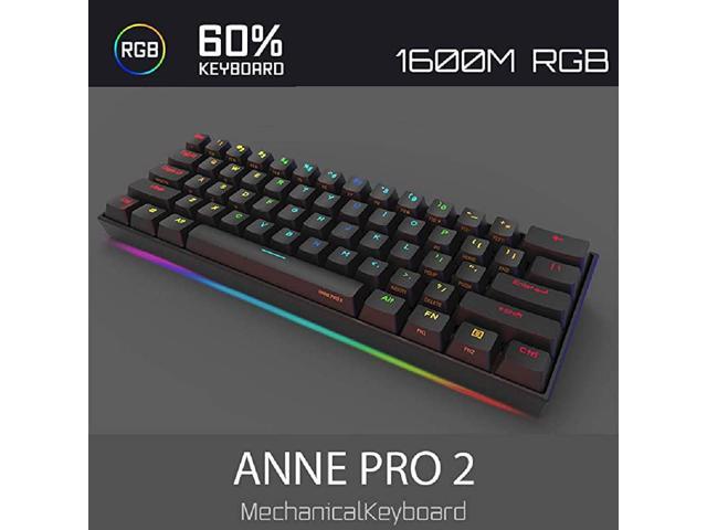 Anne Pro 2 Mechanical Gaming Keyboard 60 True RGB Backlit WiredWireless Bluetooth 50 PBT Typec Up to 8 Hours Extended Battery Life Full Keys