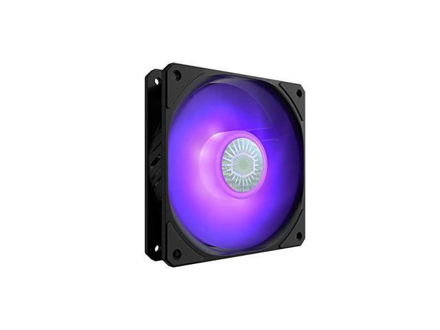 SickleFlow 120 V2 RGB 120mm Square Frame Fan with Customizable LEDs Air Balance Curve Blade Design Sealed Bearing PWM Control for Computer Case