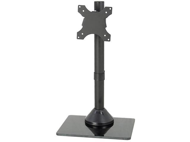 Single LCD Computer Monitor Mount Freestanding Desk Stand with Glass Base for 1 Screen up to 32 inches STANDV001HG