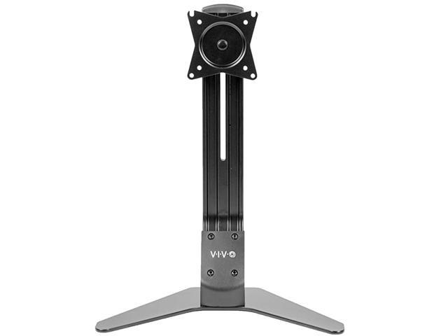 Black Deluxe FreeStanding Single Monitor Mount Height Adjustable Computer Monitor Desk Stand for 1 Screen up to 32 inches STANDV001D