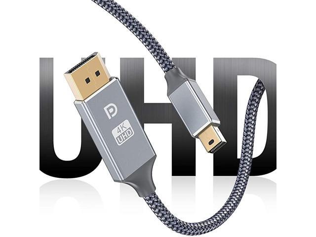 Mini DisplayPort to DisplayPort Cable 4K60Hz Thunderport 2 to Displayport Super Nylon Braid GoldPlated Cable UHD High Speed Cable Compatible
