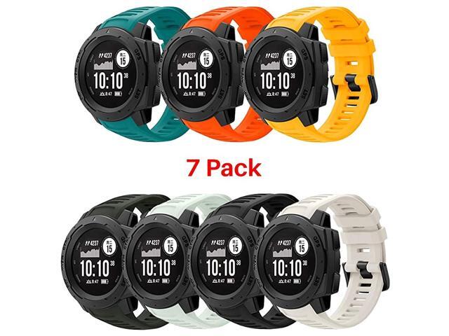 Sport Band Compatible with Garmin Instinct Watch Band Soft and Durable Silicone Adjustable Replacement Strap Fitness Wristband with Adapter Tools