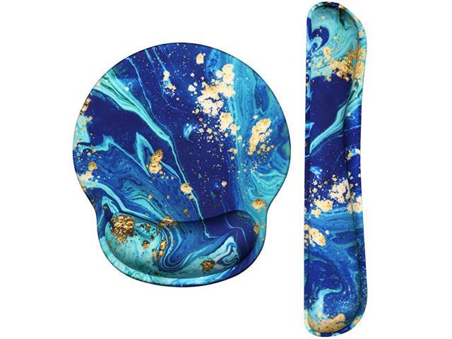 Keyboard Wrist Rest and Ergonomic Mouse Pad Wrist Support Set with NonSlip Backing Memory FormFilled EasyTyping and Pain Relief for Gaming Office