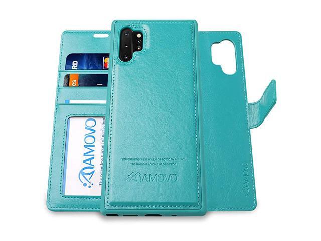 Case for Galaxy S10 Plus Genuine Leather Galaxy S10 Plus Wallet Case Detachable 2 in 1 Folio Wristlet Wireless Charge Leather Case for Samsung S10+