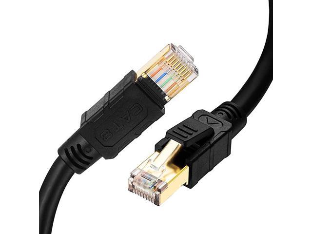 Cat 8 Ethernet Cable 60 ft Cat8 LAN Network Cable 40Gbps 2000Mhz High Speed Gigabit Professional Premium SFTP in Wall Waterproof Direct Burial