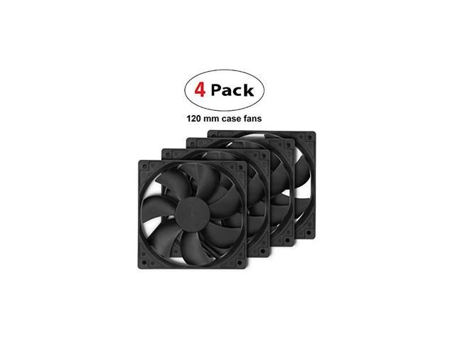 120mm Case Fan 4Pack Long Life Sleeve Bearing Computer Case Fan ROCF13001 Ultra Quiet Computer Cooling Fan 4 Pack 120 mm Standard Case Fan