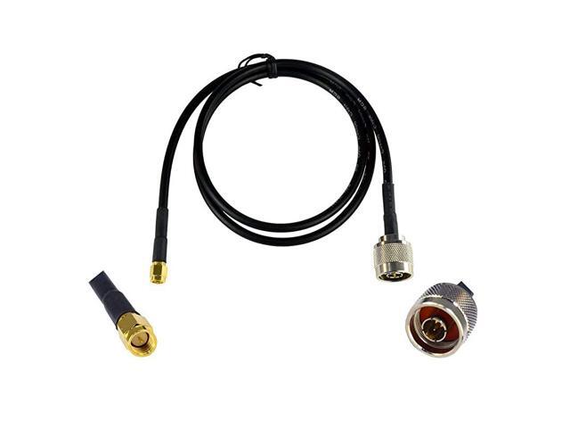 3 ft LowLoss Coax Extension Cable 50 Ohm SMA Male to N Male for 3G4GLTEHamADSBGPSRF Radio to Antenna or Surge Arrester Use Not for TV or WiFi