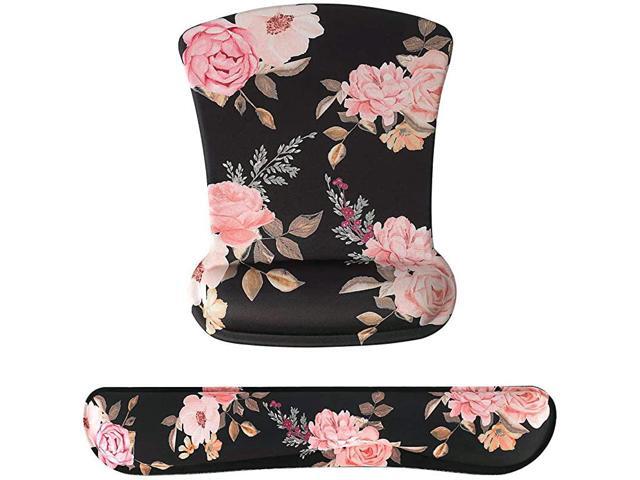 Keyboard Wrist Rest and Mouse Wrist Rest Pad Made of Memory Foam Ergonomic Support Easy Typing and Relieve Wrist Pain Perfect for Gaming Computer