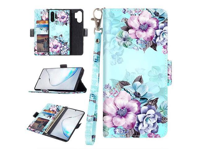 for Galaxy Note 10 Plus CaseDetachable Magnetic Wallet Case PU Leather Full Body Protective Case with Credit Card Holders Wrist Strap for Samsung