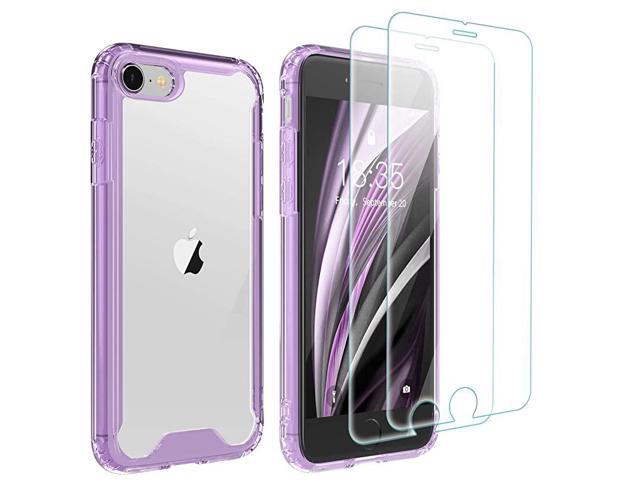 iPhone SE 2020 CaseiPhone 78 Casewith 2 xTempered Glass Screen Protector Premium Clear Soft TPU + Hard PC UltraClear AntiScratch AntiYellow Case