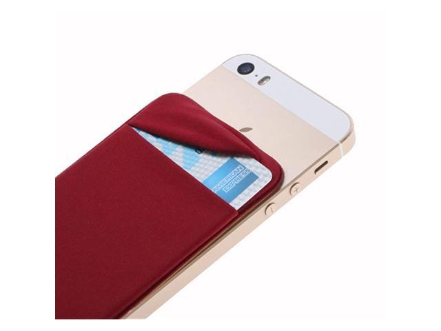 Art Plus Credit Card Secure Holder Stick on Wallet Lid Discreet ID Holder Lycra Spandex Card Sleeves for Smartphones iPhone 6 Samsung Galaxy Cell