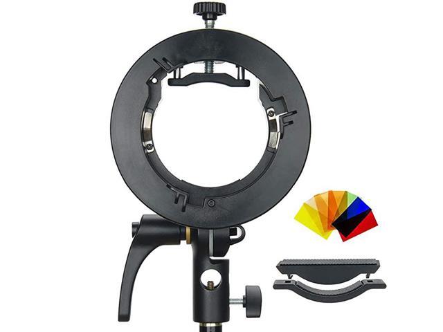 S2 Speedlite Bracket Bowens Mount Holder for Speedlite Flash Snoot Softbox Honeycomb Reflector Umbrella SType Upgrade Version