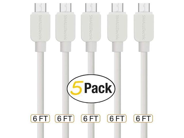 Micro USB Cable Android Charger 5 Pack 3 FT USB to Micro USB High Speed USB20 Sync and Charging Cables for Samsung HTC Motorola Nokia Kindle MP3