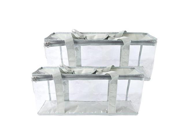 Co Premium DVD BluRay Storage Bags Portable DVD Media Case Holder For Movies Video Games Blue Ray Entertainment Library Visible Plastic Zipper Case