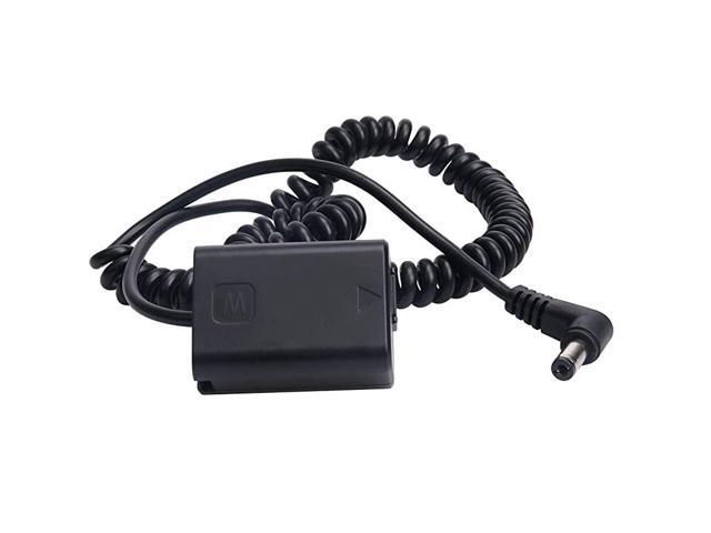 Spring Cable Dummy Battery DC Coupler Special Designed for FEELWOLR F6 A6 Compatible with Sony A6000 Series NPFW50 Battery A7 A7S A7R a7 II a7S II