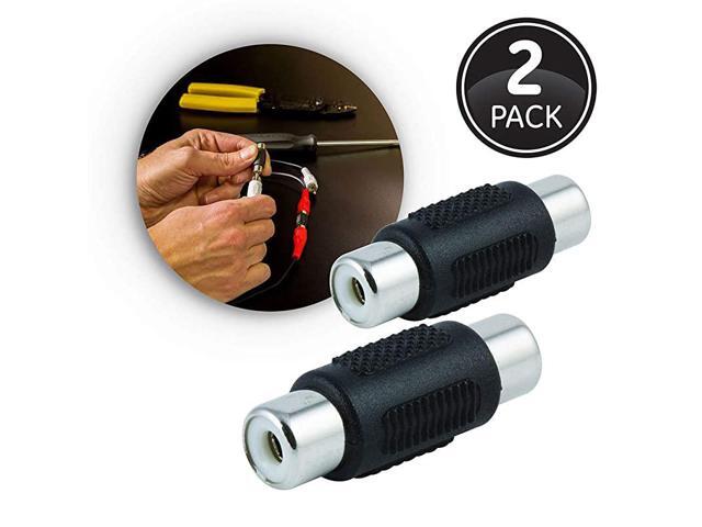 RCA Coupler Adapter 2Pack FemaletoFemale Connectors Extend Length and Reach of RCA Cables Audio Video Cable Extender Barrel 33617
