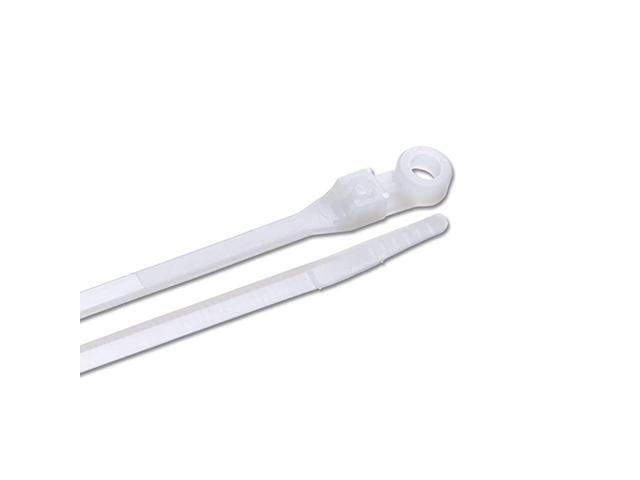 45308MT Mounting Cable Tie 8 inch 50 lb Electrical Wire and Cord Management Nylon Zip Tie 20 Pk Natural