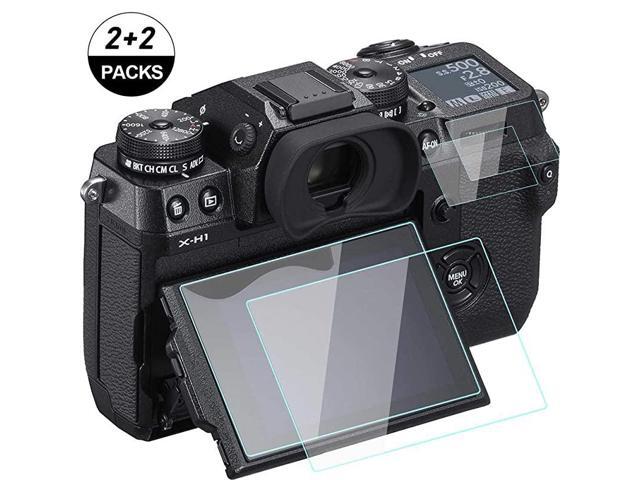 XH1 Screen Protector Compatible for Fujifilm XH1 Top LCD Screen 2+2Pack Tempered Glass AntiBubble AntiDust AntiScrach