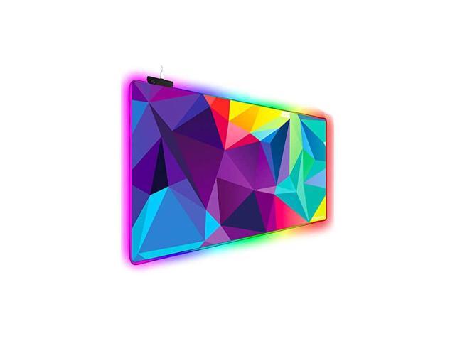 Extended RGB Mouse Pad Mat Large Office Table Desk Mat Gaming Lighting Led Mousepad for PC Computer MacBook Keyboard Waterproof AntiSlip Ultra