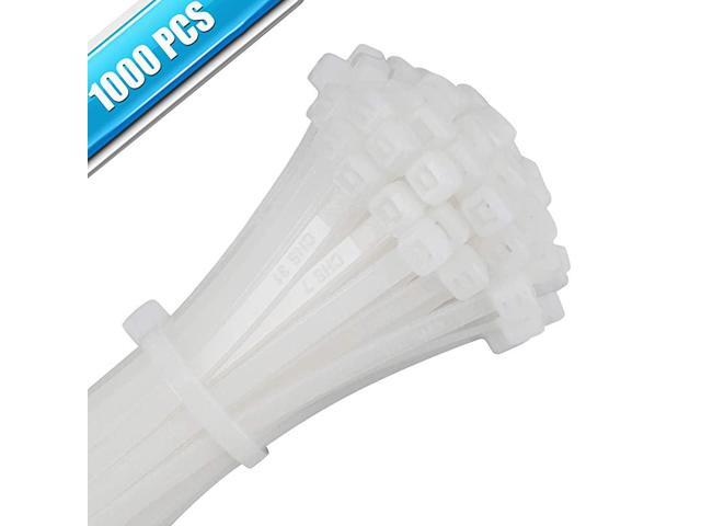 Zip Ties 4 Inch 1000Pcs Industrial Nylon Zip Ties Durable Self Locking Wire Tie Wraps with 20 lbs Tensile Strength UV Heat Resistant for Home