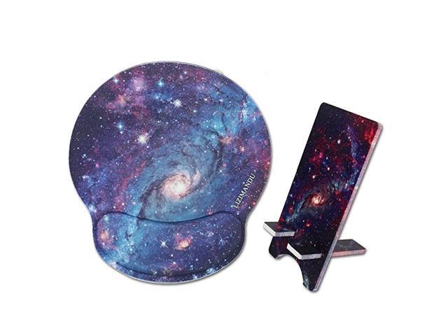 Mouse Pad with Wrist Support and Phone Stand HolderMemory Foam Non Slip Gel Wrist Rest Mouse PadWood Phone Stand for GamingWorkingOffice Home
