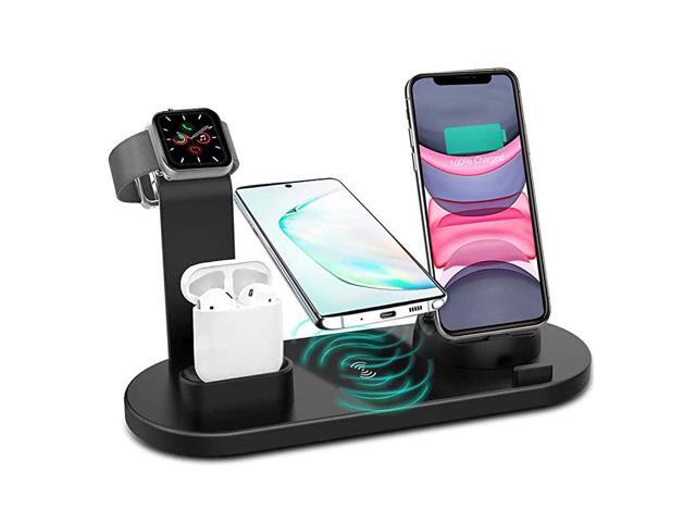 Charger 3 in 1 Charging Station Charging Dock for iPhoneAirPods QiCertified Fast Charging Stand iPhone 1111Pro11Pro MaxXXSXRMax 88 Plus Samsung Black