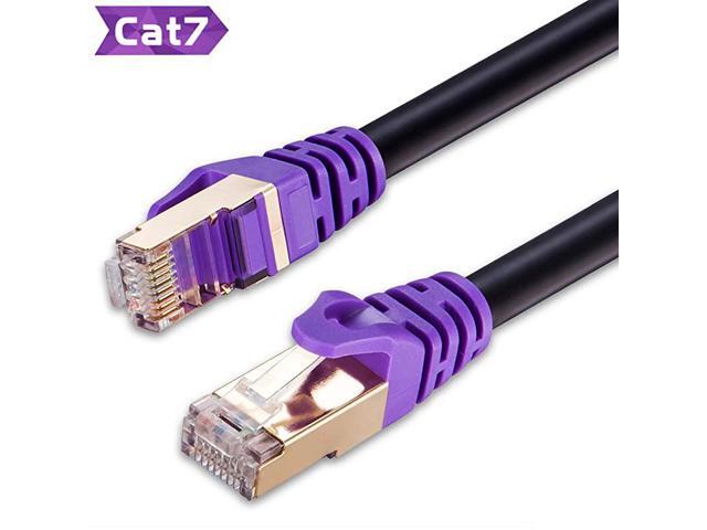 Cat 7 Ethernet Cable 25 ft Outdoor Cat7 Ethernet Cable 26AWG HeavyDuty Cat7 Waterproof Direct Burial Ethernet Cable 10Gbps 600MHz LAN Network RJ45