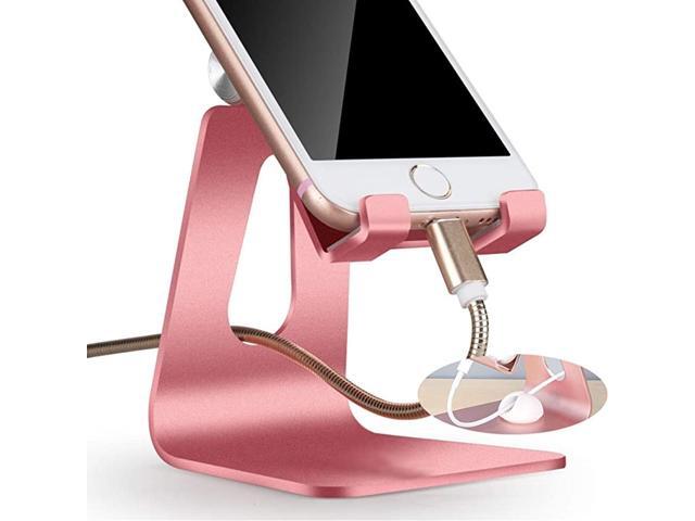 Adjustable Cell Phone Stand Phone Holder for Desk Holder Aluminum Desktop Stand Compatible with iPhone Xs Max Xr 8 7 6 6s Plus 5s Charging