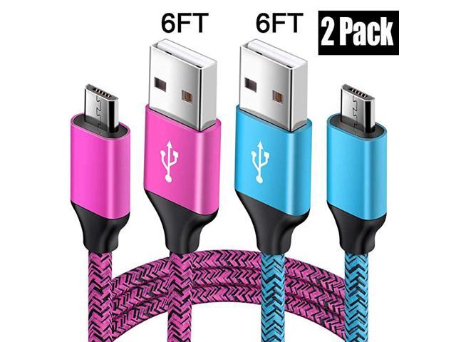 Speed Micro USB Charging Cable Android Phone Charger Cords Compatible for Samsung Galaxy S7 S6 Edge J8 J7 J3 prime Pro Note 4 5 LG G3 G4 Q60 Moto
