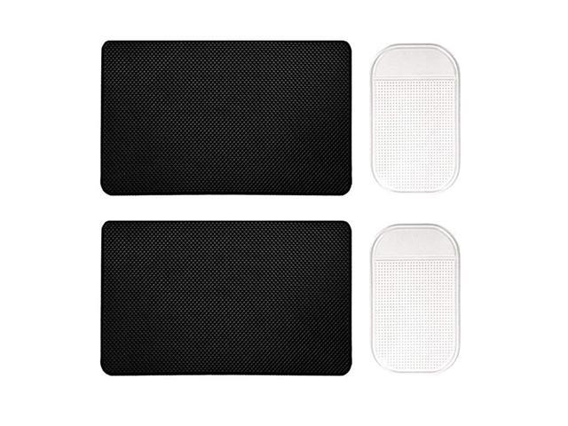 4 Pcs Car Dashboard Pads NonSlip Mat AntiSlip Ripple Sticky Dash Grip Mat for Coin Cell Phone Key GPS Sunglasses LargeBlack 106 x 59 SmallClear 56