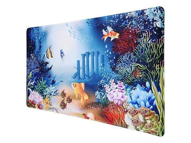Extended Gaming Mouse pad with Stitched EdgesLarge Mouse matNonSlip Rubber BaseWaterproof Keyboard PadDesk Pad for PremiumTextured3mm Thick Home