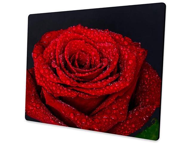 Red Rose Mousepad Computer Mouse pad with Design Personalized Mouse pad for Laptop Computer Office Decoration Accessories Gift
