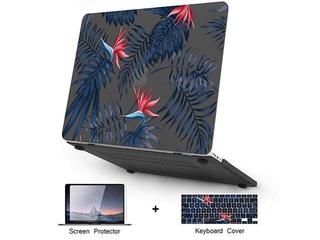 MacBook Air 13 inch Case A1466 A1369 Older Ver 20102017 Release with Keyboard Cover Screen Protector 3D Flowers Pattern Plastic Hard Shell Case
