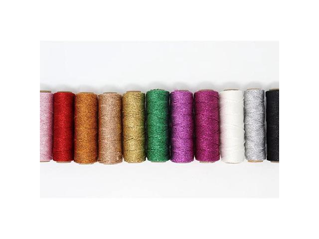 Just Artifacts Eco Metallic Bakers Twine 55yd 11 Ply Solid Orange Decorative Bakers Twine for DIY Crafts and Gift Wrapping 