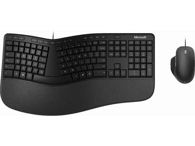 MicrosoftErgonomic Wired Keyboard And Mouse BundleBlack